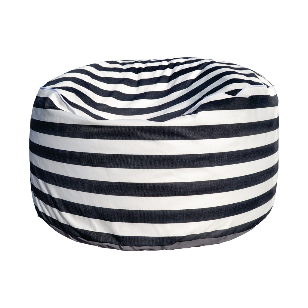 Black and white striped bean bag chair online